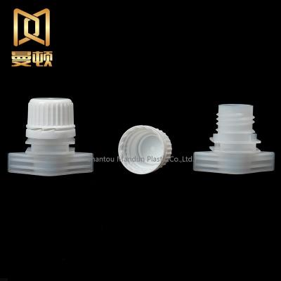 China Non Spill Pouch 16mm Detergent Plastic Spout Cap With Spout For Doypack Spout Plastic Cap Plastic Screw Cap for sale