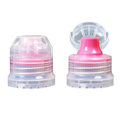 China Non spill 28mm 1810 plastic pco sports water/beverage/fruit juice caps with visible tamper for squeeze spout bottle for sale