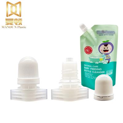 China Non Spill Detergent Hair Dye Perm Stand Up Pouch Customized 12mm Plastic Spout Cap for sale