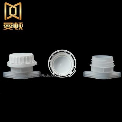 China Non Spill New Design 33mm Non Spill Round Covers Bottle Screw Cap For Alkaline Water Bag And Plastic Drinking Water Pouch Spout Cap for sale