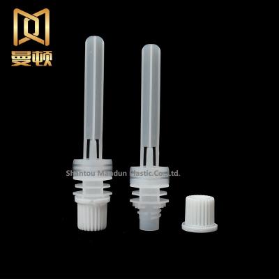 China Non Spill 8.6mm Plastic Spout Cap Double Transparent Plastic Gaps Spout Plastic Suction Spout With Cap Lids, Caps, Closures for sale