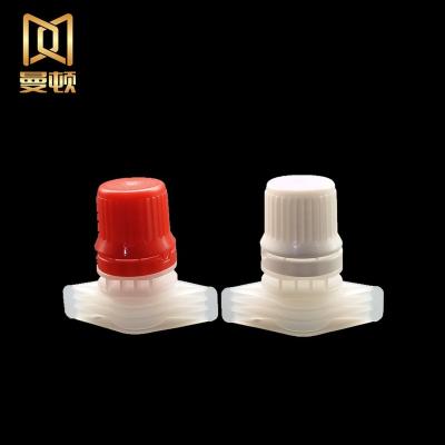 China Non Spill Plastic Spout Cap China Manufacturer For Beverage Pouch 9.6mm for sale