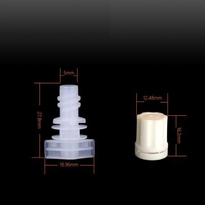 China 5mm Non Spill Non Gap Wholesale Custom Puddle PE Single Plastic Screw Cap Non Spill For Plastic Pouch Cosmetic Pouch Spout Cap for sale