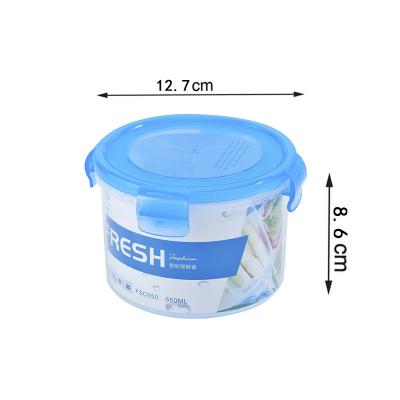 China 650ml Microwavable PP Round Food Storage Container Microwave Safe Leakproof Plastic Box for sale