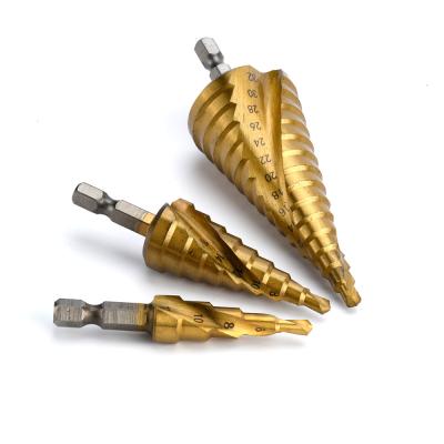 China Drilling Holes Step Drill Bits HSS Wood Drill Bit Concrete Spiral Flute MM Drill Bits For Metal for sale