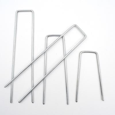 China Flat Galvanized Sod Staples for Anchoring Landscape Fabric for sale