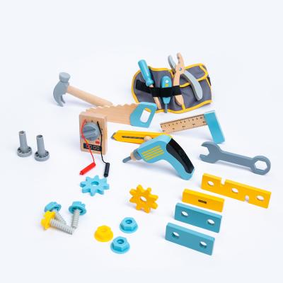 China DIY TOY Children's Early Education Play House Simulation Repair Children Playing Wooden Engineer Tool Kit Kids Pretend Play Toys for sale