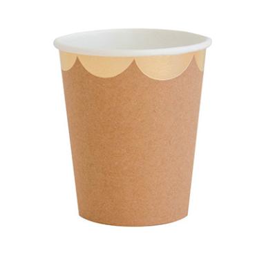 China Kraftpaper 8pk 9.5oz Insulated Double Wall Disposable Kraft Paper Cups Cold Hot Beverage Paper Cups To Go Coffee Mugs Eco Friendly for sale