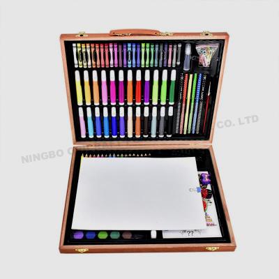 China Drawing New Arrive Creativity Water Color Spiral Art Painting Sketching Pencil Set In Wooden Case for sale