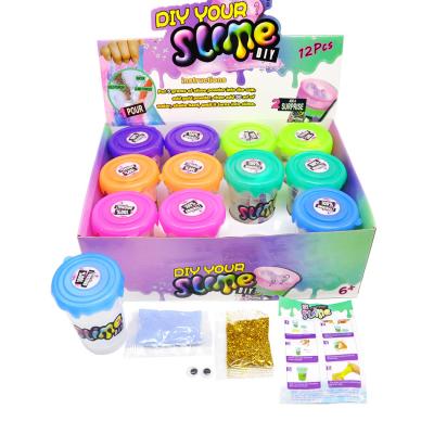 China Slime Ice Cream Sludge Making Toys Set Crystal Clear Non-Toxic DIY Sludge Making Kit For Kids Girls Boys for sale