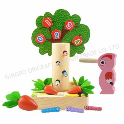 China Other Apple Wood Insect Number Toys Catching Children Pull Out Radish Three In A Game Toys for sale