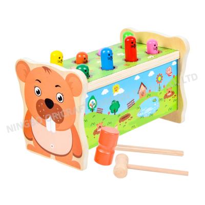 China Environmental Protection Playing Hammer Interactive Hamster Game Toys Parent-child Leisure Gopher Game Grinding Wooden Toy for sale