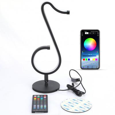 China Modern Color Changing Table Lamp LED Wall Lamp Dimmable Office Decoration RGBIC Smart 210 Mode APP Remote Control Media Flowing Colorful Cool Lights for sale