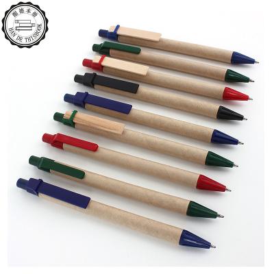 China office & School Pen 2020 Eco Friendly Luxury Promotional Colorful Machine Ball Paper Making Pen for sale