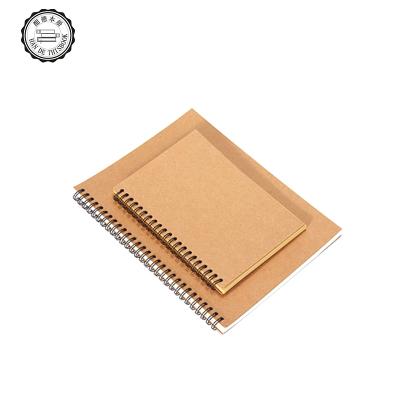 China Double Spiral School Supplies Loop Coil Blank Cover Stationary Spiral Notebook with Yellow Paper for sale