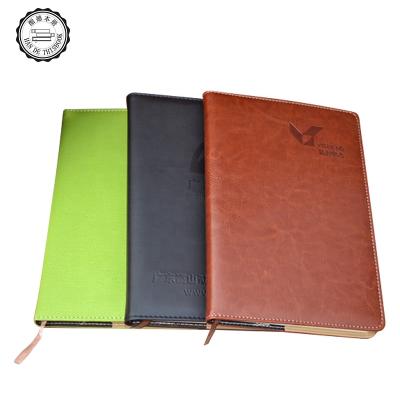 China Soft Cover Custom Faux Logo Embossed Logo Travel Journal Embossed Leather Planner for sale