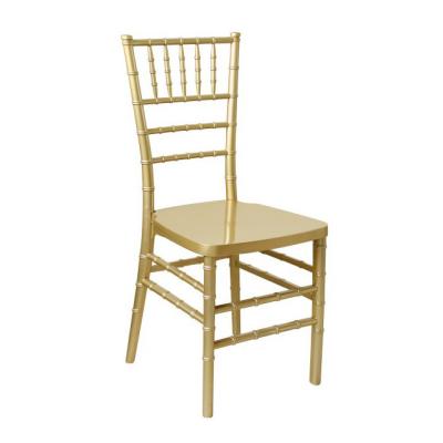 China uv protect china factory wholesale price plastic gold wedding chiavari chair for sale