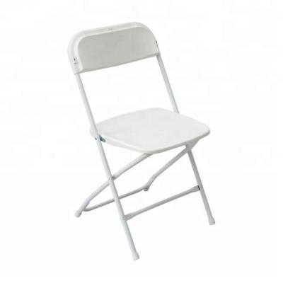 China UV Protect Plastic Folding Chair Wholesale Outdoor White Wedding Garden Chair for sale