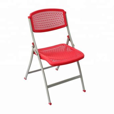 China Injection-molded with UV stablized PP china factory plastic mesh outdoor folding chairs for sale