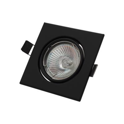 China Direction adjustable light hot sale black square outdoor downlight cover adjustable beam spot lighting fitting anti-glare ceiling lamp for sale