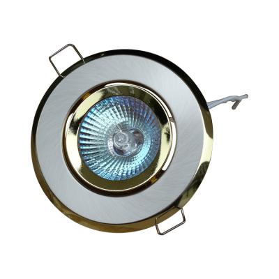 China Mr16 Adjustable Light Direction Round Steel Ceiling Light Recessed Led Gu10 Lamp Frame Downlight Fixture for sale