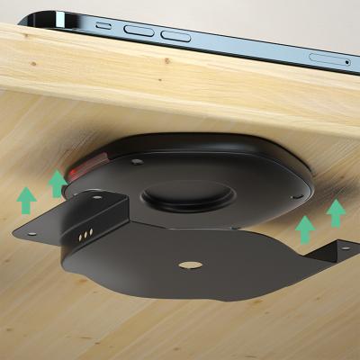 China Factory OEM Invisible Cable Management 10W Desktop Hidden Wireless Charger Under Table For Phones for sale