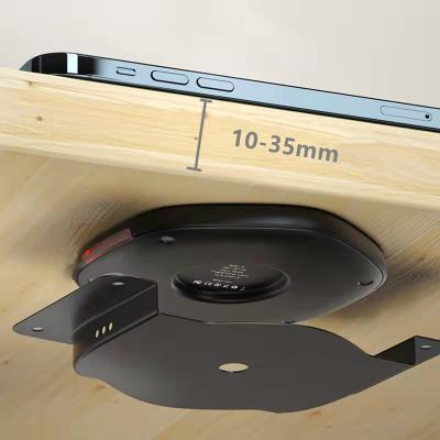 China 2022 Hit Invisible Cable Free Install Under Table Bottom Wireless Charger For All Smart Phones for sale