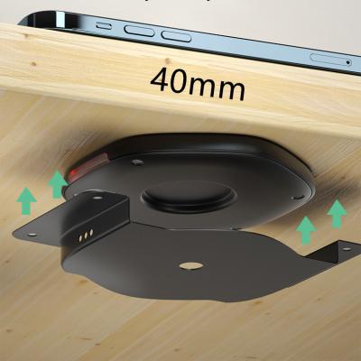 China Mobile Phone XE Bottom Wireless Charger Invisible Under Desk 10W 40mm Bottom for sale