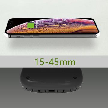 China Mobile Phone 45mm Invisible Bottom FAST Wireless Charger For Mobile Wireless Charging for sale