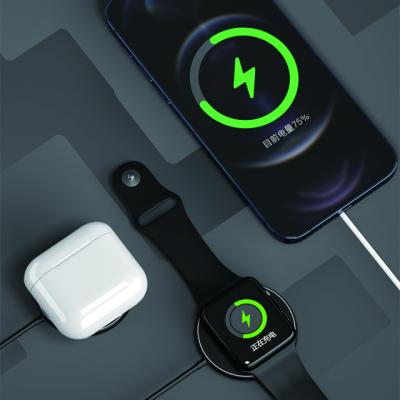 China QI Smartphones Wire Management Smart Phone Watch Earphone Charging 3 In 1 Magnetic Wireless Charger for sale