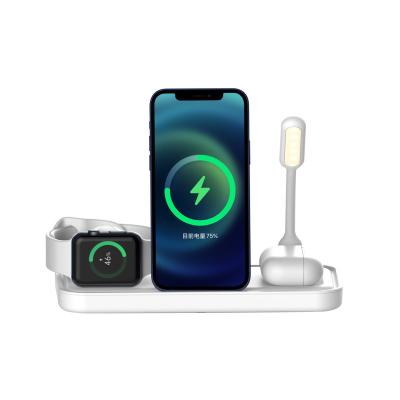 China Trending 2021 Hot Sale CHARGE XE New 5 in 1 Wireless Charger Stand Desktop Dock Station Charger For Airpods Watch Series for sale