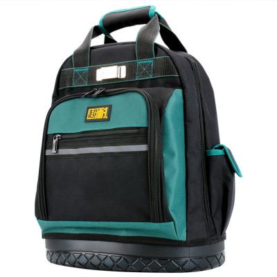 China Functional Telecom Waterproof Plastic Backpack Tool Bag Low Electrician With Plastic Base for sale