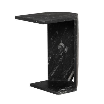 China Home Side Assembled Home Side Deco Bedroom Deco Stone Travertine Stone Travertine Table Luxury Corner Black C Coffee Table for sale