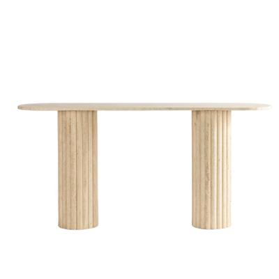 China Designer Contemporary Italian Living Furniture Travertine Granite Accent Table Top Entry Console Table Marble for sale