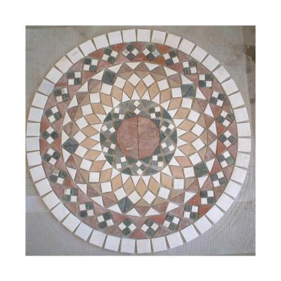 China Modern Custom Stone Outdoor Stone Precut Natural Granite Paver Floor Pattern Medallion Marble Medallion for sale