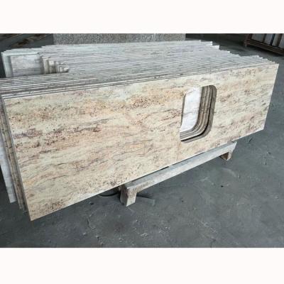 China Modern Granite Tops Polished Giallo Fabricated Orlando Gold Granite Kitchen Countertop for sale