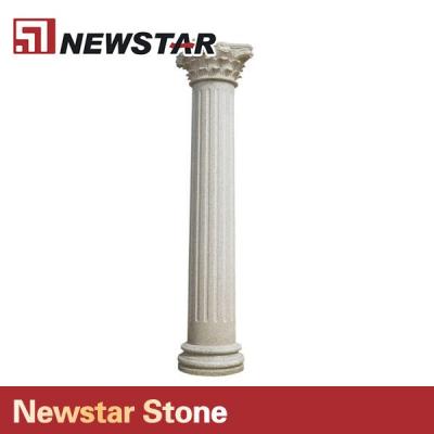 China Roman Square Hollow Newstar Pillar Design, Stone Carving Sculpture for sale