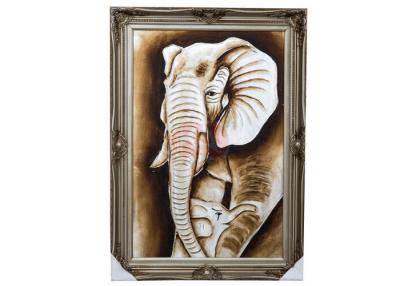 China Restaurant/Koffiebar met de hand gemaakt dierlijk olieverfschilderij voor olifant, 100x40cm Te koop