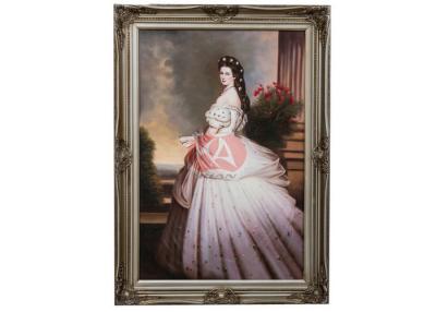 China Fat french noblewoman Figurative Oil Paintings portrait for Museum / Coffee Bar for sale