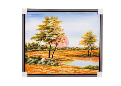 China Van de de Muurkunst van het huisdecor van de de Beeldenherfst van het het Landschapsolieverfschilderij Geschilderde de Hand van het het Dorpslandschap Te koop