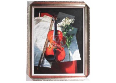 China Home decorative music instrument guitar oil painting , Art Gallery Oil Paintings for sale