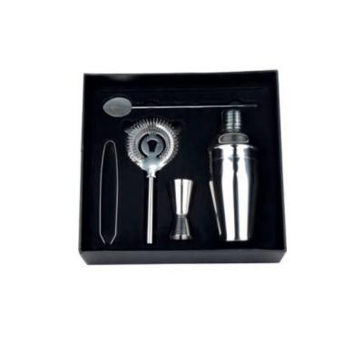 China Disposable Silver Bartender Cocktail SetPerfect Bar Shaker Home Kit, Velvet Carry Bag and Cocktail Recipe Booklet for sale