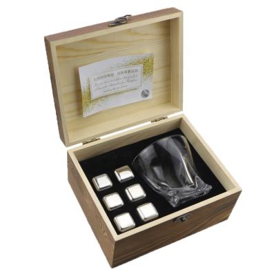 China Success Disposable Whiskey Amazon Glass Gift Set Whiskey Stones With Wine Glass And Stainless Steel Old Fashion Ice Cube Whiskey Stone for sale