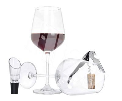 China IWINSTONE Disposable wine glass and cork cutter with woodern box for men and women for sale