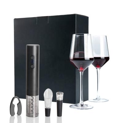 China Disposable Luxcury Wine Glass Set With Woodern Box For Women And Men for sale