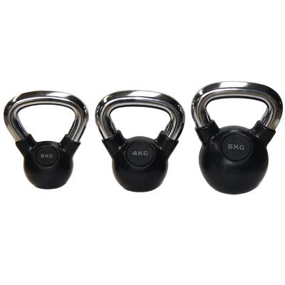 China Universal Gravity Cast Black Powder Coated Kettlebell for sale