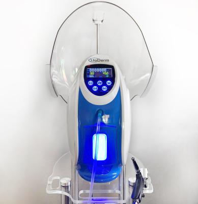 China Mini Portable Blue 5L O2toDerm Dye Removal Mini Portable Blue 5L O2 Derm Oxygen Therapy Dome Face Mask Machine for sale