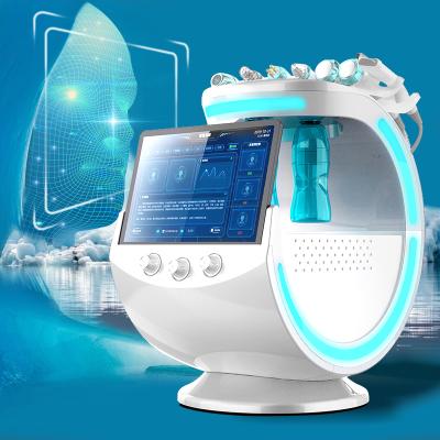 China Skin Tightening 7 in 1 Smart Hydro Hydraulic Oxygen Facial Dermabrasion Ice Blue Hydra Beauty Deep Cleansing Machine with Skin Analyzer for sale