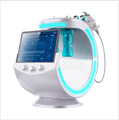 China Skin Tightening Ultrasonic Aqua Peeling Skin Analyzer Machine Ice Jet Microdermabrasion Facial Cleansing The Smart Blue Skin Scrubber BIO for sale