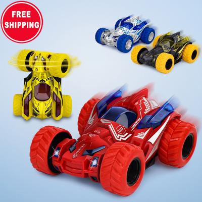 China Children's toy safe twist and roll four-wheel drive vehicle stunt rotation deformation toy double-sided inertia off-road car for child for sale